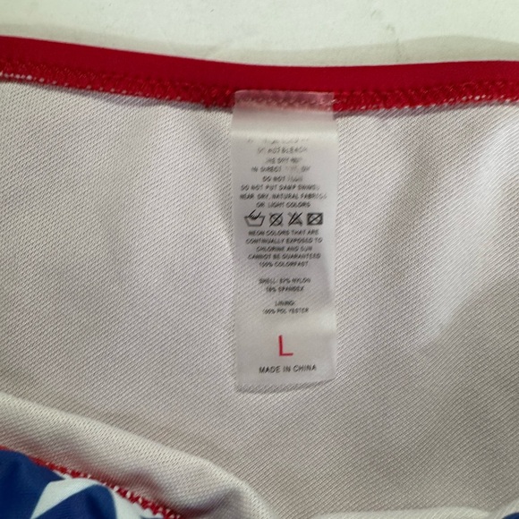 Red and Blue Patriotic Bikini L 2pc molded cups stars stripes July 4th America - Picture 9 of 10